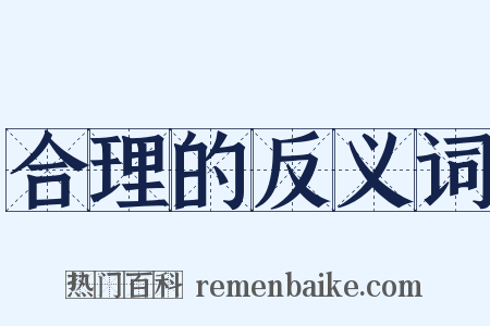 合理的反义词是什么意思的图片